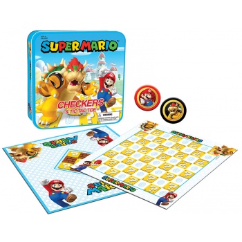 Super Mario Checkers and Tic-Tac-Toe -