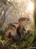 Jurassic Park Statuette 1/10 Deluxe Art Scale Just The Two Raptors 20 cm - IRON STUDIOS