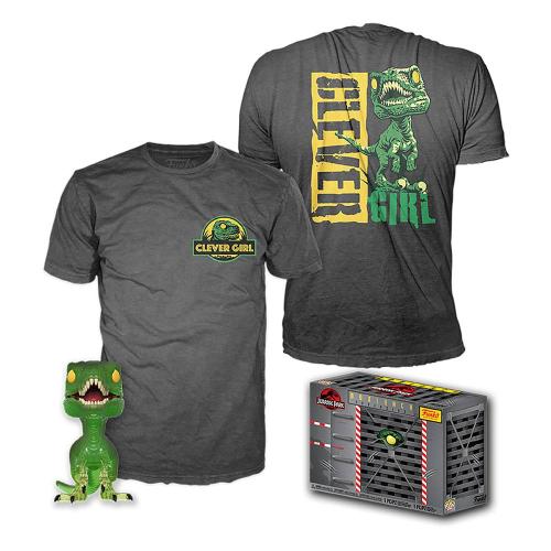 Jurassic Park POP! & Tee set figurine et T-Shirt Clever Raptor - FUNKO