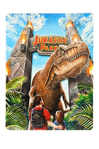 Jurassic Park tableau en bois WoodArts 3D Rex Attack 30 x 40 cm