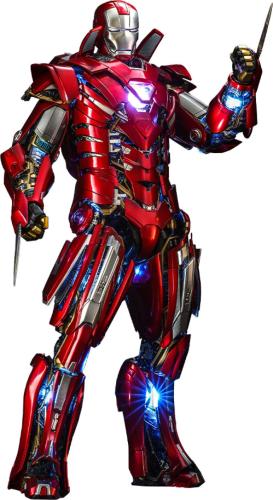 Iron Man 3 figurine Movie Masterpiece 1/6 Silver Centurion (Armor Suit Up Version) 32 cm - HOT TOYS