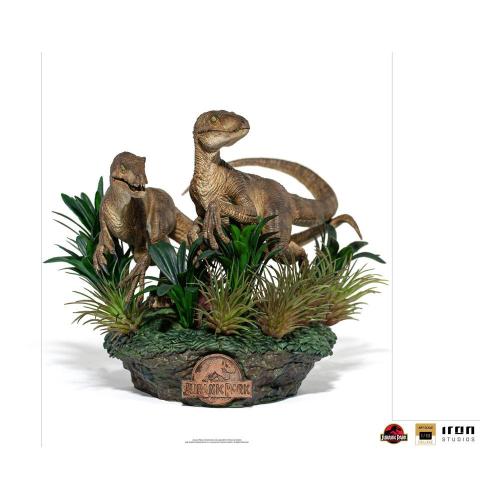 Jurassic Park Statuette 1/10 Deluxe Art Scale Just The Two Raptors 20 cm - IRON STUDIOS