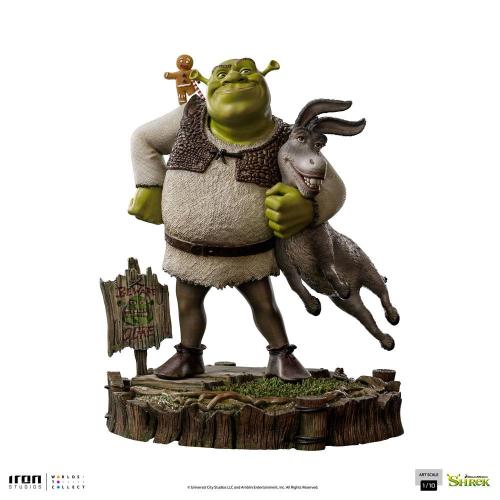 Shrek statuette 1/10 Deluxe Art Scale Shrek, Donkey and The Gingerbread Man 26 cm - IRON STUDIOS